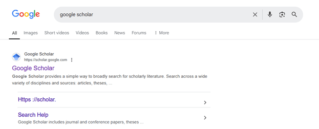 Google scholar research
